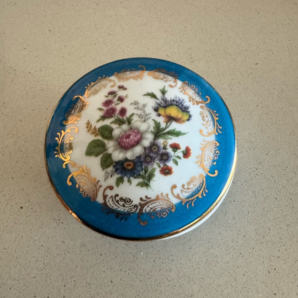 Royal Limoges Blue and Gold Accent Decor